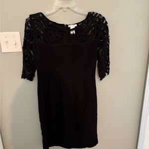Esley Black Lace Mini Dress